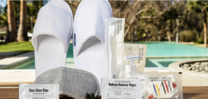 Slippers, Shaving Kits, Dental Kits, and Sewing Kits are all appreciated amenities