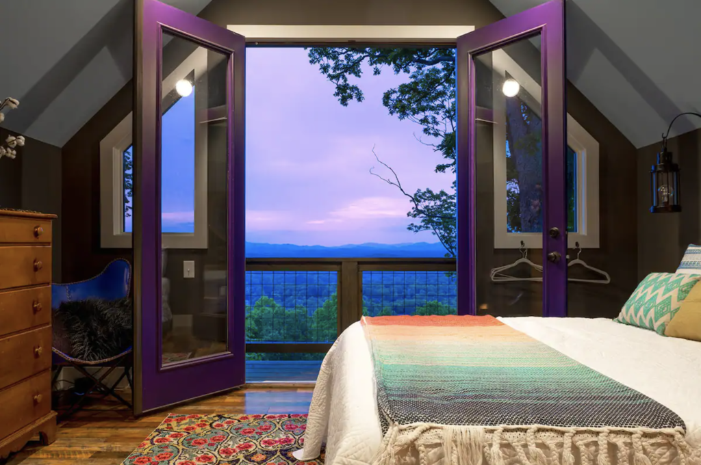 Treehouse in Asheville North Carolina View of Forest