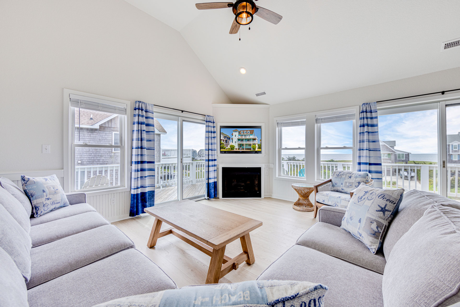 The Hotter Otter Living Room with Coastal Views