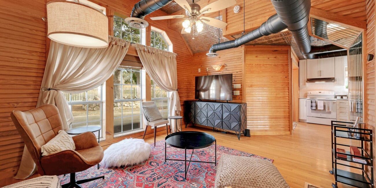 Twilight Ranch rental with wood walls