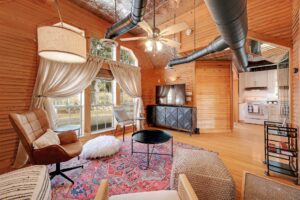 Twilight Ranch rental with wood walls