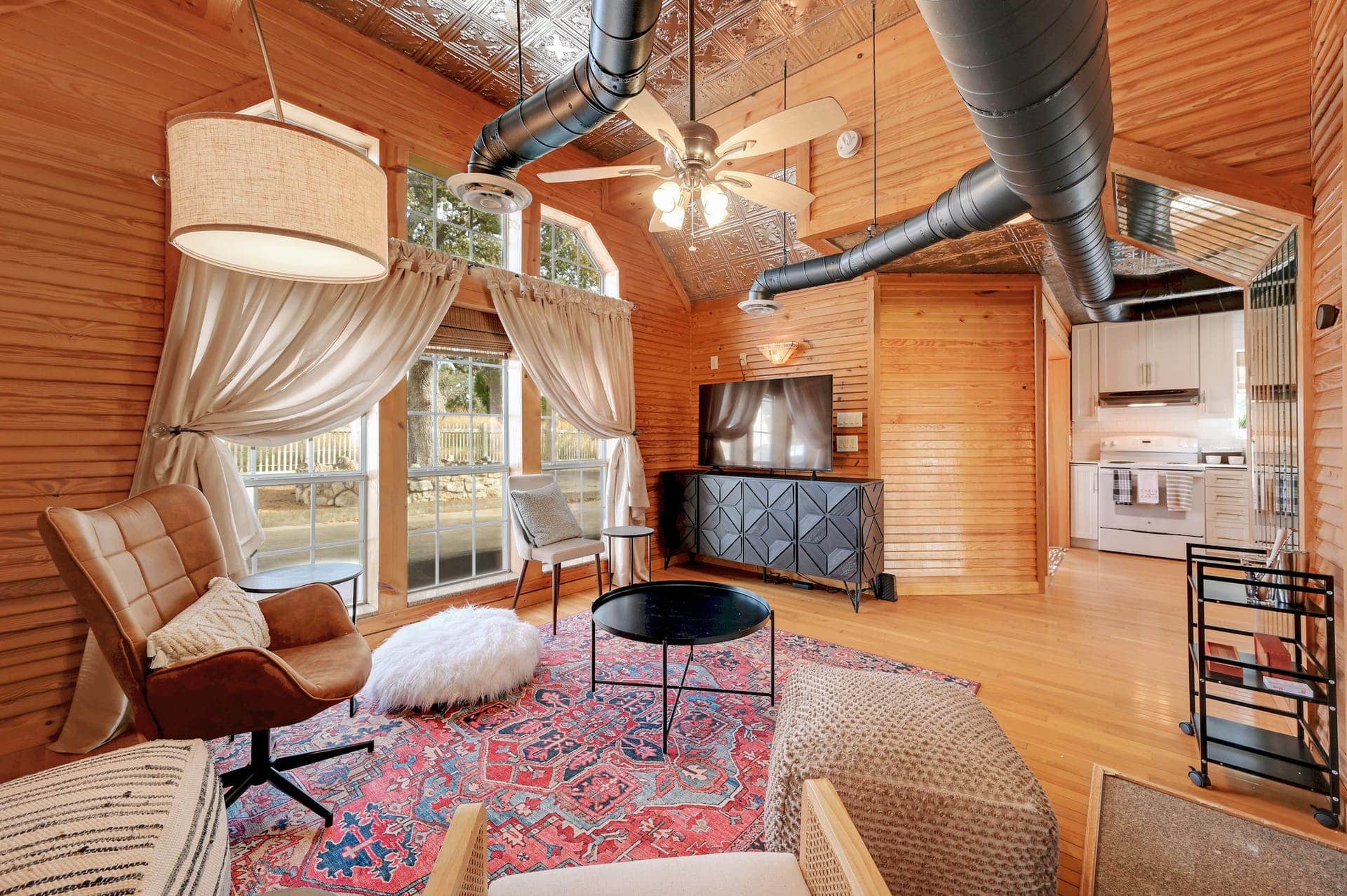 Twilight Ranch rental with wood walls