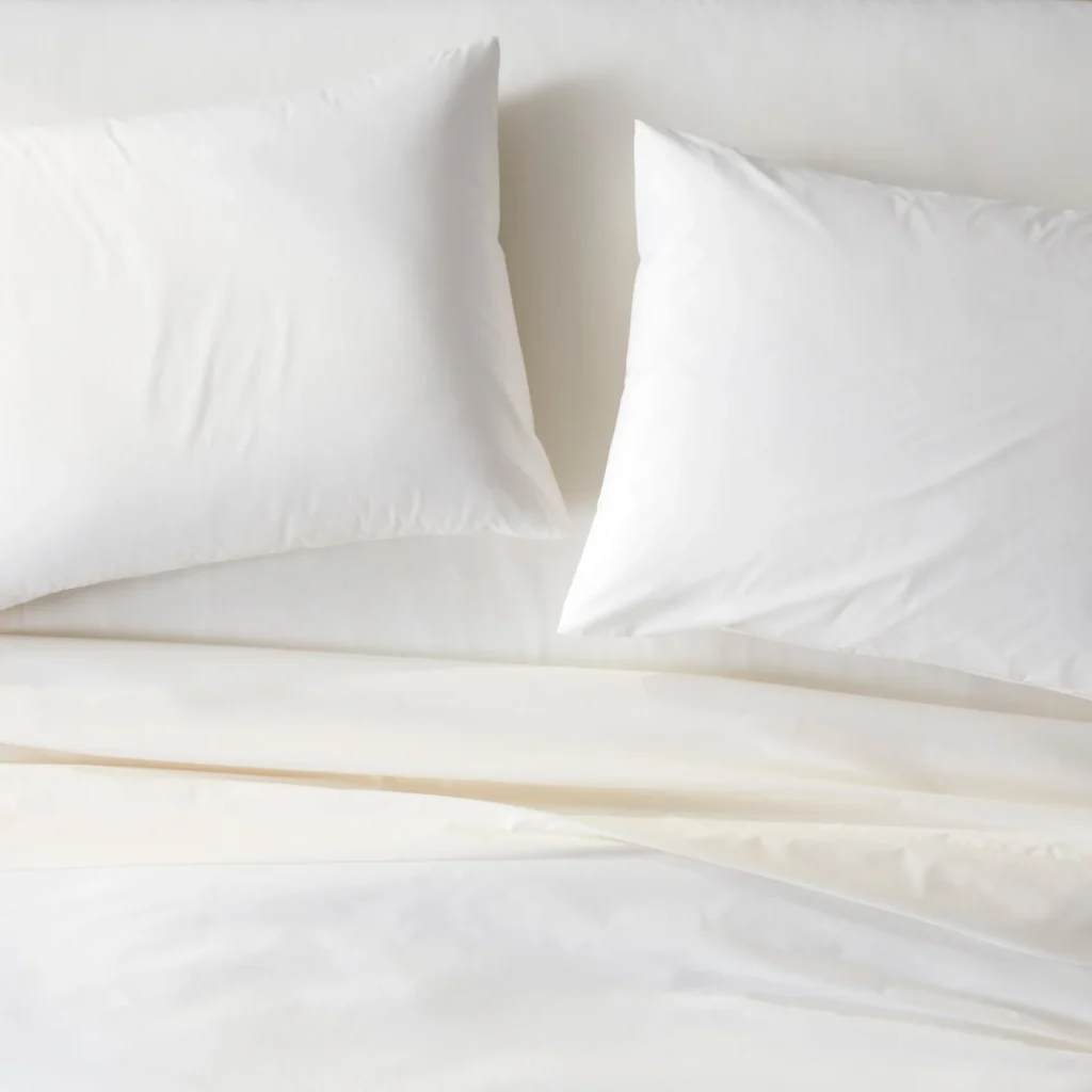 Best sheets for Airbnbs in cold climates - Brooklinen Snuggle Sateen sheets on a bed, providing warmth and coziness.